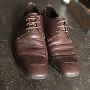 Prada | Shoes | Prada Chocolate Brown Brushed Leather Oxford  display picture 3